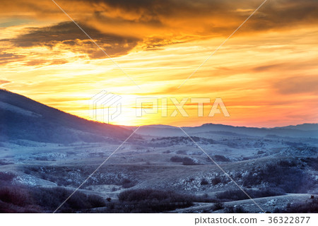 Mountains at sunset Mountains at sunset 36322877
