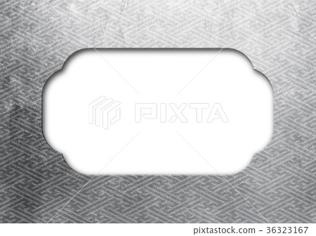 Frame silver _ Saaya shape (background material) _ transparent 36323167