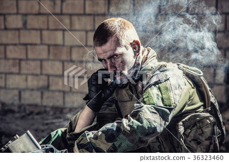 Smoking after the fight Smoking after the fight 36323460