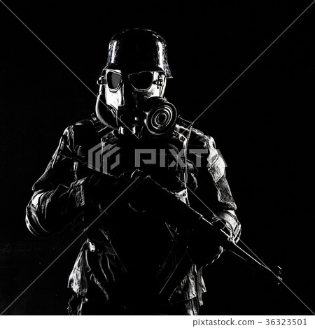 Futuristic nazi soldier studio shot Futuristic nazi soldier studio shot 36323501