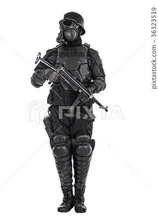 Futuristic nazi soldier studio shot 36323519