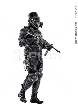 Futuristic nazi soldier with schmeisser 36323549