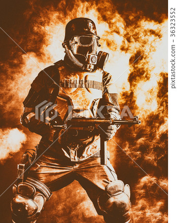 Futuristic nazi soldier studio shot Futuristic nazi soldier studio shot 36323552