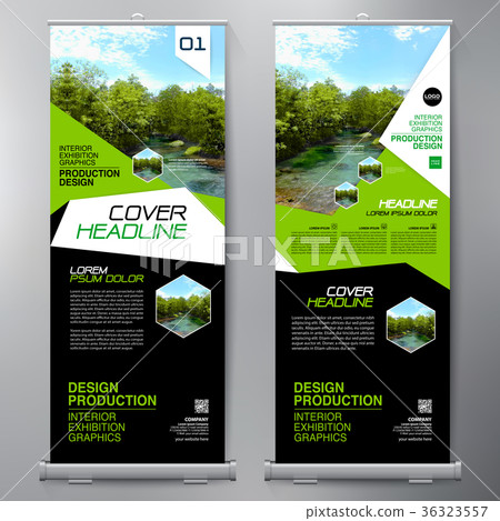 Business Roll Up. Standee Design. Banner Template 36323557