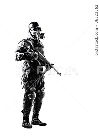 Futuristic nazi soldier with schmeisser Futuristic nazi soldier with schmeisser 36323562