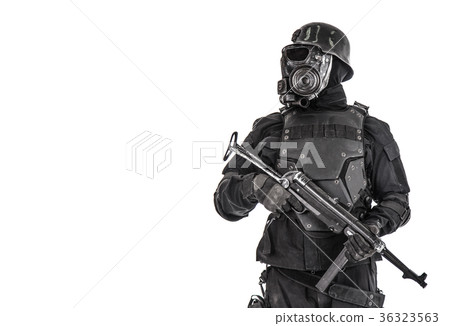 Futuristic nazi soldier half length portrait Futuristic nazi soldier half length portrait 36323563