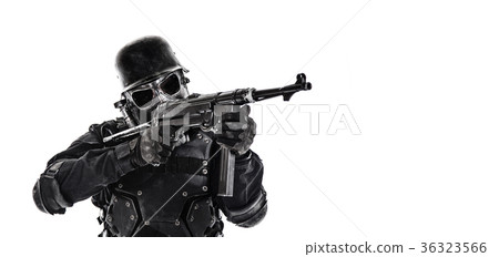 Futuristic nazi soldier with schmeisser Futuristic nazi soldier with schmeisser 36323566