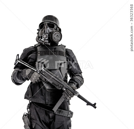 Futuristic nazi soldier half length portrait Futuristic nazi soldier half length portrait 36323568