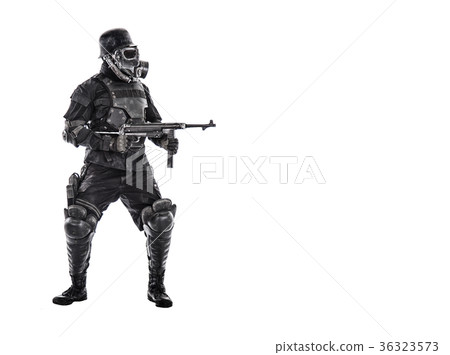 Futuristic nazi soldier with schmeisser Futuristic nazi soldier with schmeisser 36323573