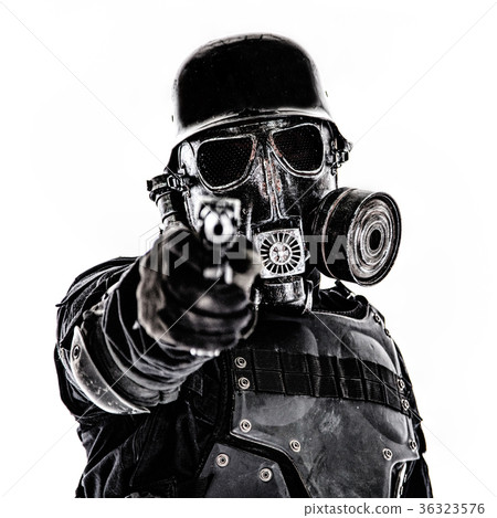 Futuristic nazi soldier shoot you are doomed Futuristic nazi soldier shoot you are doomed 36323576