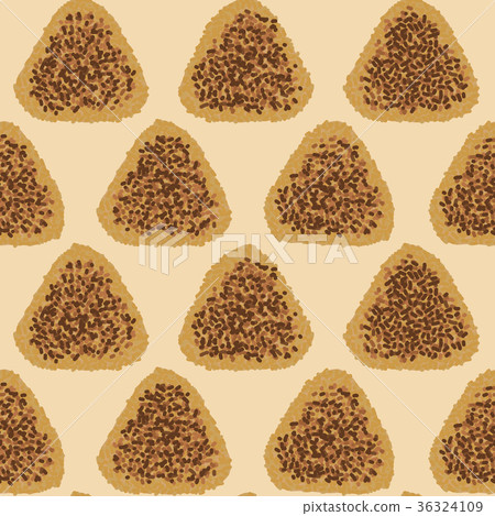 Onigiri fried with soy sauce. Seamless pattern. Onigiri fried with soy sauce. Seamless pattern. 36324109