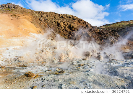 solfatara in Krysuvik area, Iceland 36324791