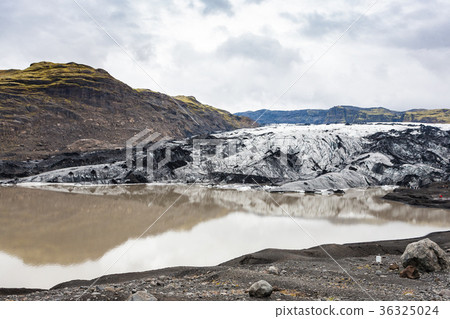 view of melting water and Solheimajokull glacier view of melting water and Solheimajokull glacier 36325024