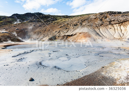 mudpot crater in Krysuvik area, Iceland 36325036