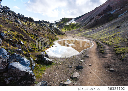 puddle in Landmannalaugar area in Iceland 36325102