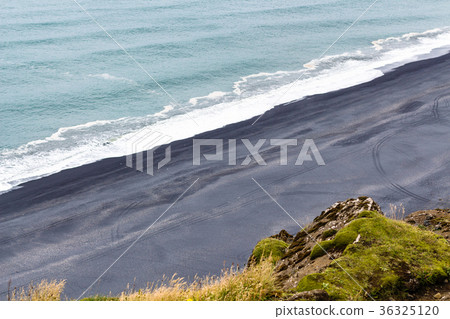 view of Solheimafjara beach from Dyrholaey cliff 36325120