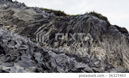 volcanic slope of Reynisfjall mount in Iceland 36325463