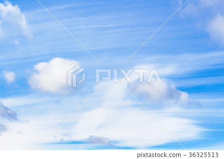 white clouds in blue sky in Iceland in autumn 36325513