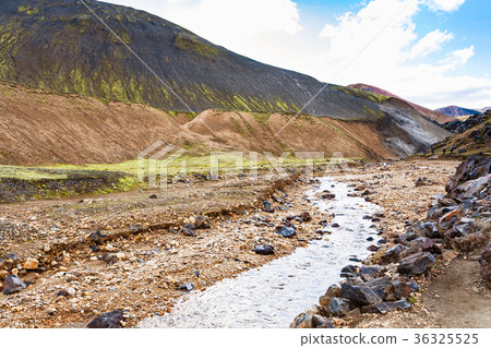 riverbed in Graenagil canyon in Iceland riverbed in Graenagil canyon in Iceland 36325525