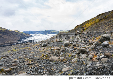 volcanic valley and Solheimajokull glacier 36325533