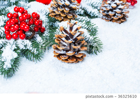 Christmas background with Christmas tree branches 36325610
