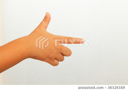 手指槍兒童手 手指槍兒童手 36326389