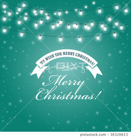 Christmas Lights frame - festive lights garlands 36326613