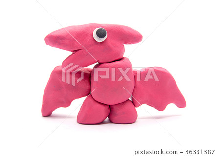Play dough Pteranodon on white background Play dough Pteranodon on white background 36331387