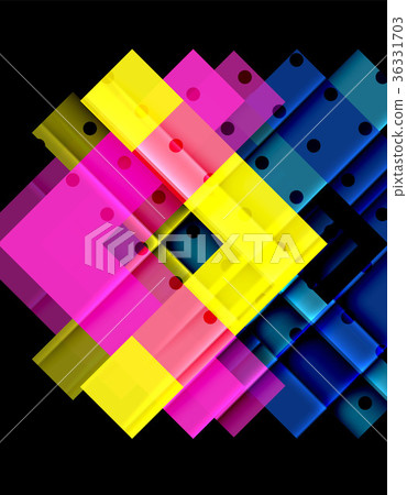 Color arrows on black background 36331703