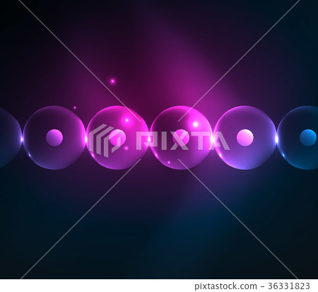 Blurred glowing circles, digital abstract 36331823