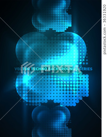 Shiny neon glowing circles, dot particles Shiny neon glowing circles, dot particles 36331920