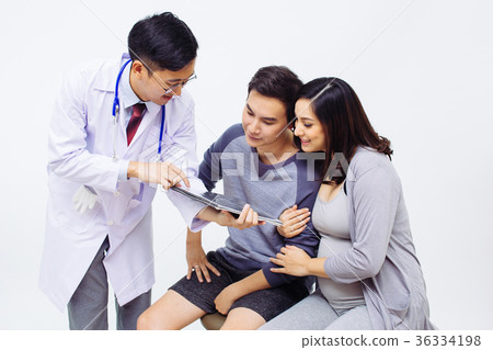 Gynecologist Obstetrician showing ultrasound photo Gynecologist Obstetrician showing ultrasound photo 36334198