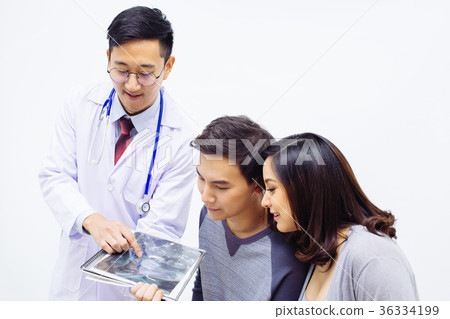 Gynecologist Obstetrician showing ultrasound photo Gynecologist Obstetrician showing ultrasound photo 36334199