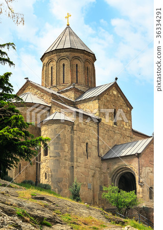 Tbilisi, Georgia Metekhi church close-up view 36334291