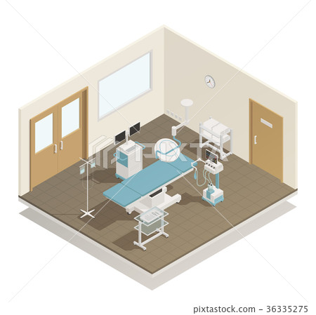 Operation Room Equipment Isometric Composition  36335275