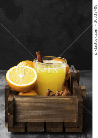 Winter hot drink from oranges and spices Winter hot drink from oranges and spices 36335406