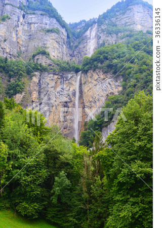 Fantastic cascade waterfall Seerenbach Falls Fantastic cascade waterfall Seerenbach Falls 36336145