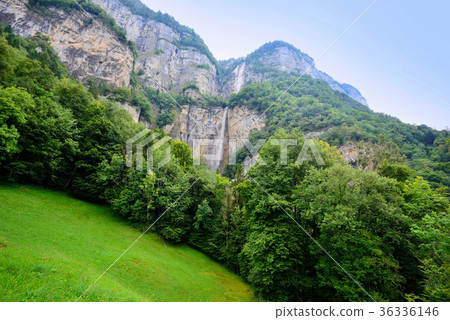 Fantastic cascade waterfall Seerenbach Falls Fantastic cascade waterfall Seerenbach Falls 36336146