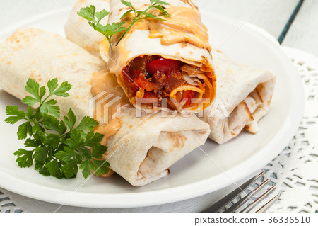 Mexican burritos on a plate Mexican burritos on a plate 36336510