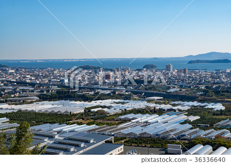 Tokaido Shinkansen and the city of Gamagori 36336640