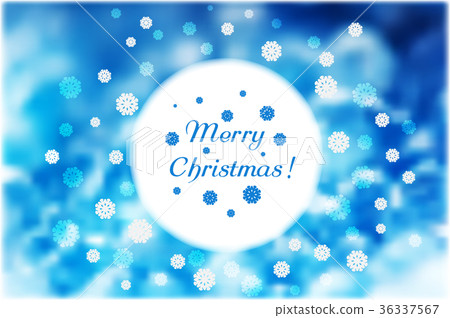 Christmas snowflakes around round white frame - Stock Illustration ...