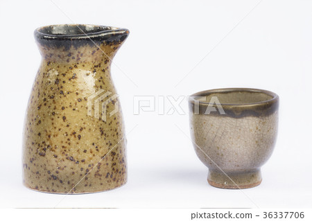Vintage small Sake Pitcher and Cup. 36337706