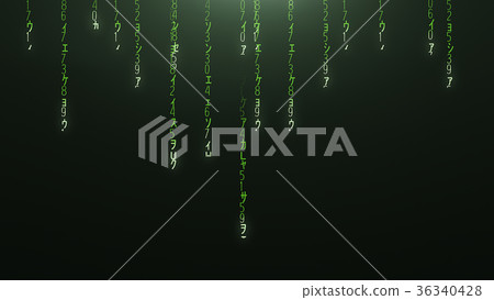 Green falling red matrix code Green falling red matrix code 36340428
