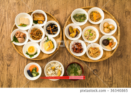 Side dishes of rice japanese food 36340865