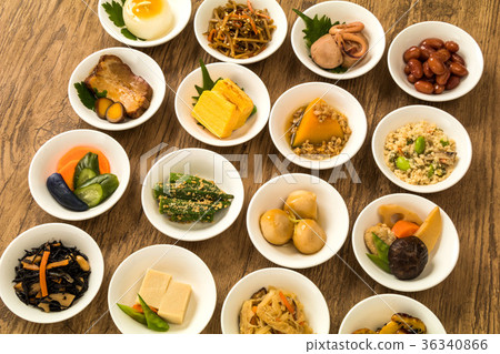 Side dishes of rice japanese food 36340866