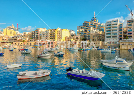 view of harbor with maltese yachts and boats  36342828