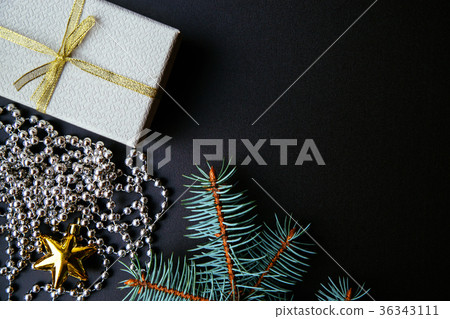 Christmas or New Year dark background, Xmas 36343111