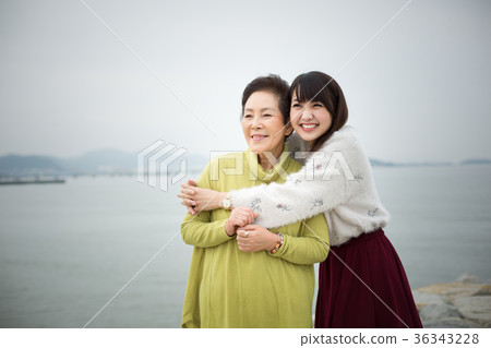 父母和孩子的母親和女兒旅行 36343228