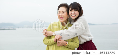 父母和孩子的母親和女兒旅行 36343229