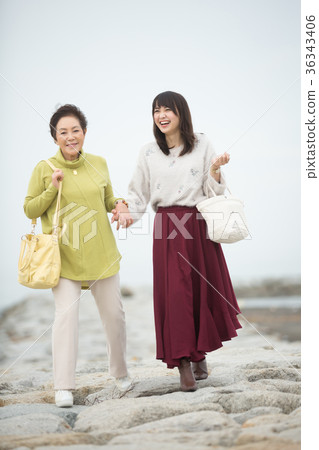 父母和孩子的母親和女兒旅行 36343406